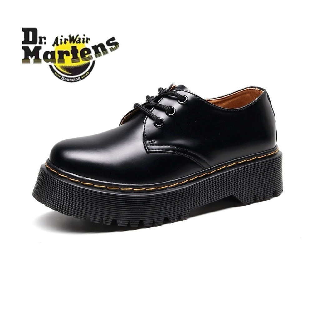 Dr. Martens Black Chunky Platform Oxfords